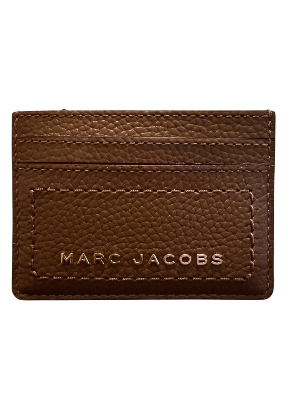 3218 S102L01FA21-001 Gold Hardware Leather Card Case Cognac Brown